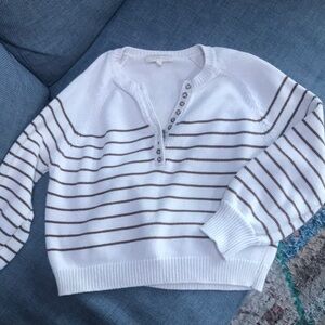 Sezanne striped sweater with buttons XS